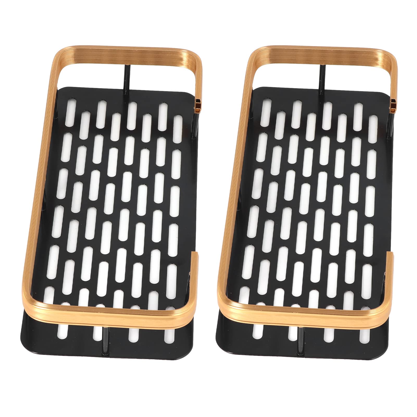 Caddie de douche design or noir pour salle de bain moderne