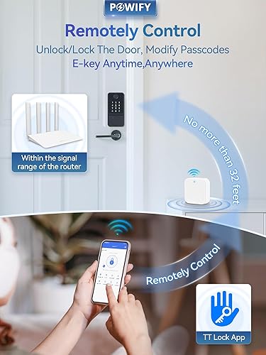 Miniatura 3 de Smart Lock Wi-Fi G2 Gateway, control remoto con aplicación TT Lock, compatible con control de voz Alexa