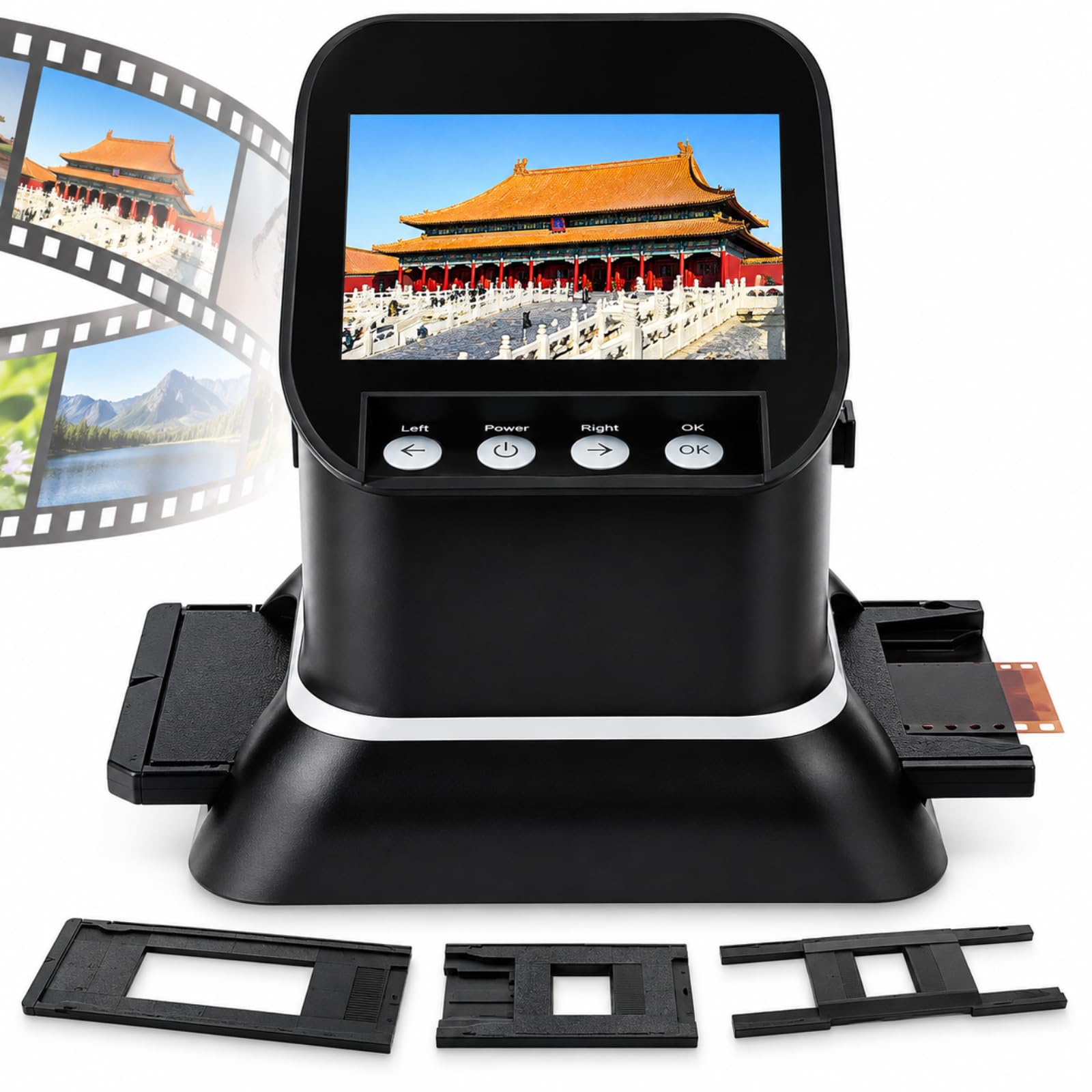Scanner Numérique De Films Et Diapositives 4,3 Pouces, Scanner De Films Professionnel 48 MP, Carte SD, Sorties USB Et Hdmi, Scanner De Films 135/120/126/127, Conversion des Diapositives en JPEG