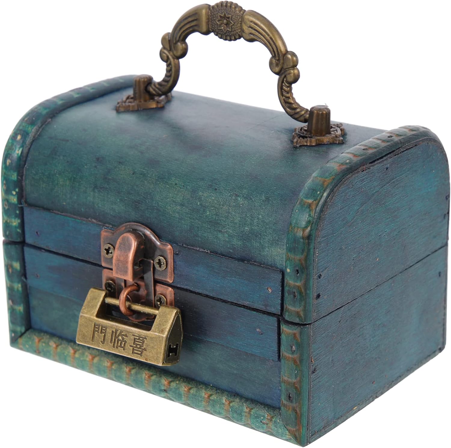 GANAZONO Wooden Treasure Box Vintage Keepsake Box Retro