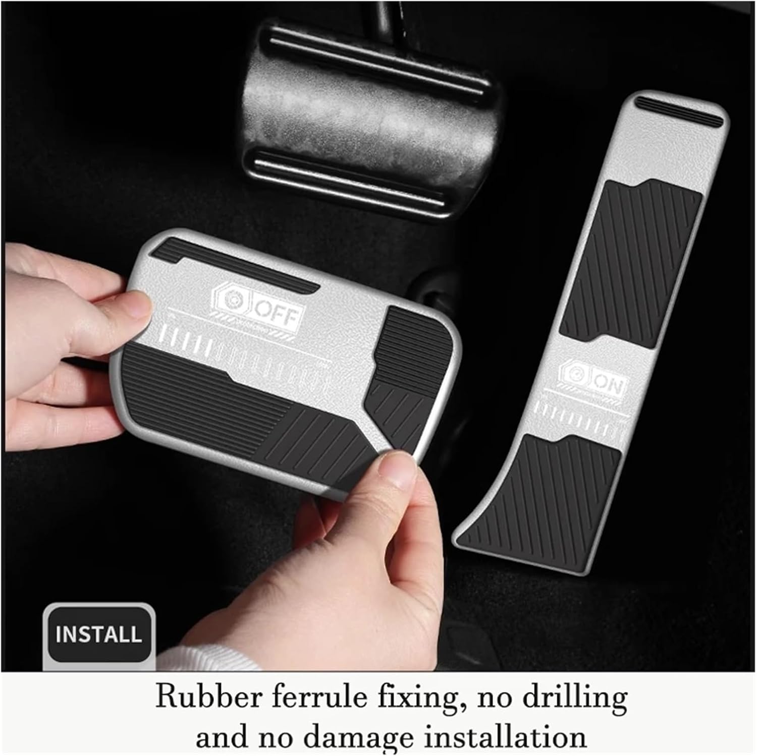Aluminum Alloy AT Car Foot Pedal Pads Covers Compatible With Chery Omoda C5 E5 5 FX 2022~2025 Brake Gas Pedal Non-slip Rest Pedal Accessorie(StyleD)