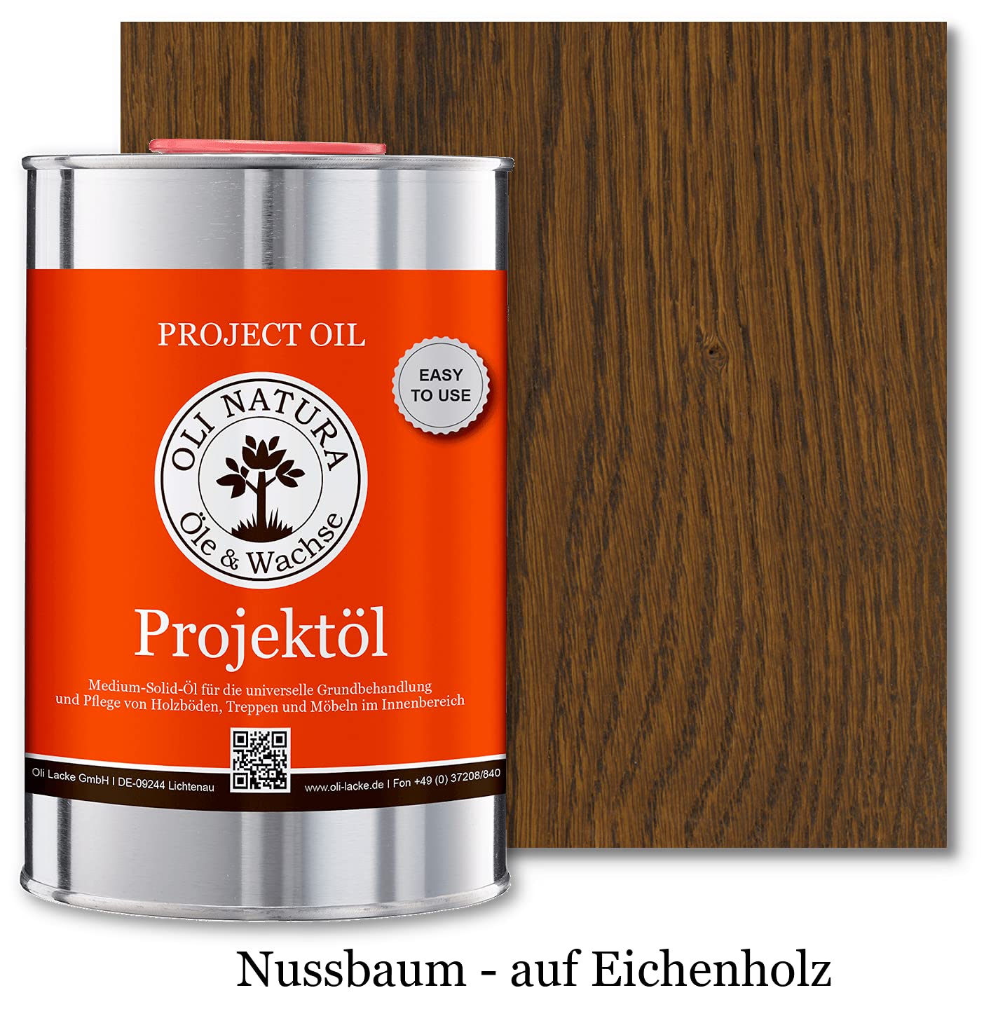 OLI-NATURA Projektöl (Universalholzöl), Inhalt: 1 Liter, Farbe: Nussbaum
