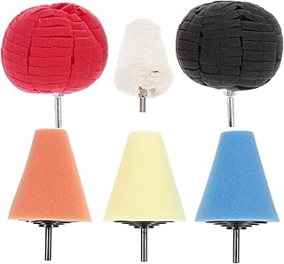 Car Sponge Buffing Buffing Pads 6 Pcs Backing Plate Compound Buffing Sponge Pads for Car Hub Compounding Polishing and Drill Buffing Sponge Pads Waxing car Wheel polishing Buffing pad