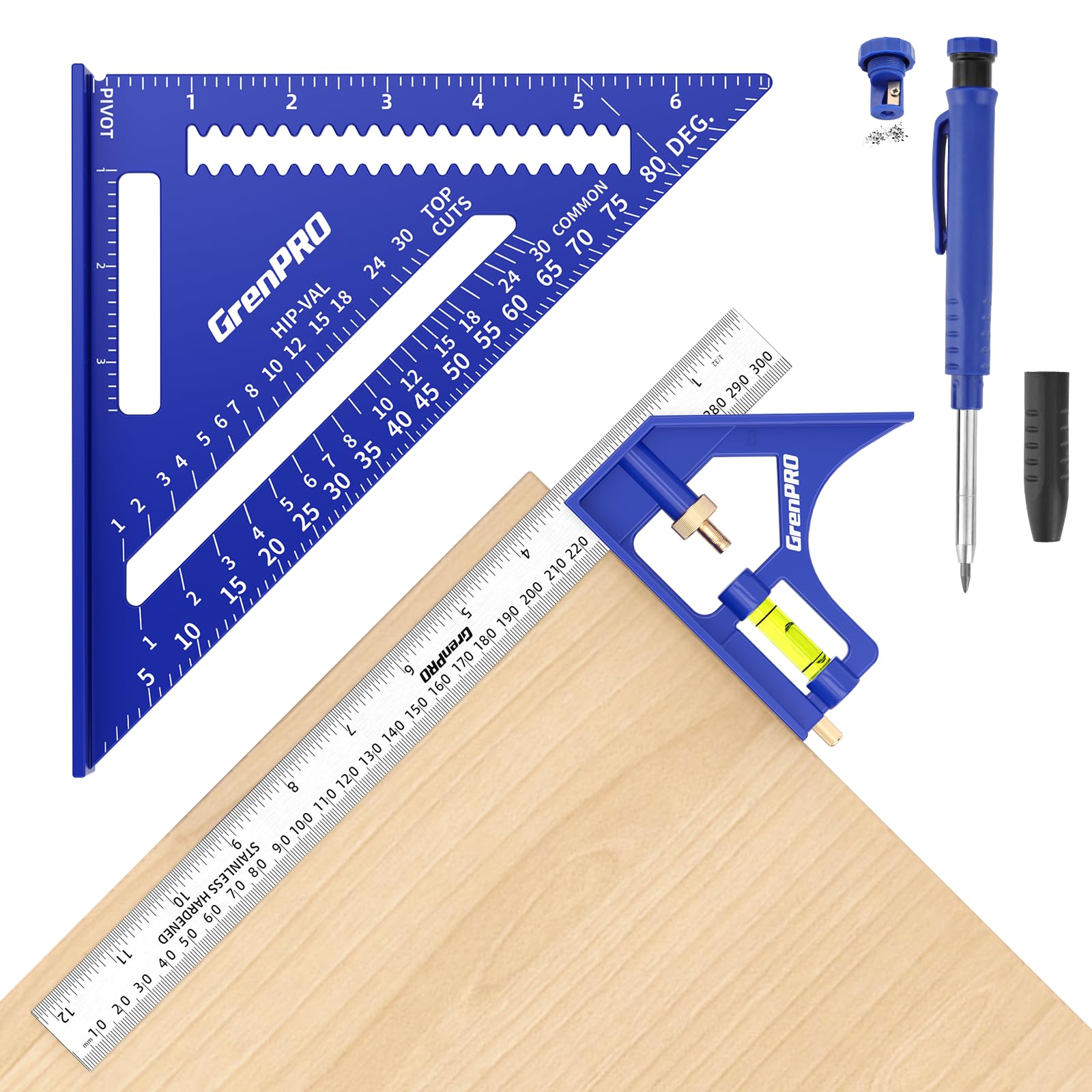 GRENPRO Combination Square Set - 7 & 12 Inch -11