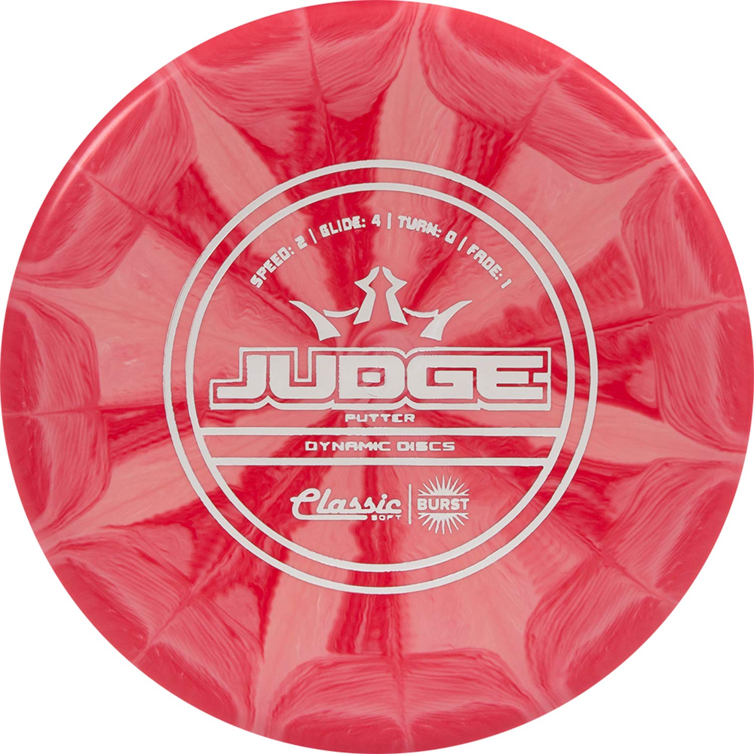 Dynamic Discs Classic Soft Burst Judge Disc Golf Putter | Throwing Frisbee Golf Putter | Stable Disc Golf Flight | Beaded Disc Golf Putter | Stamp Colors Will Vary