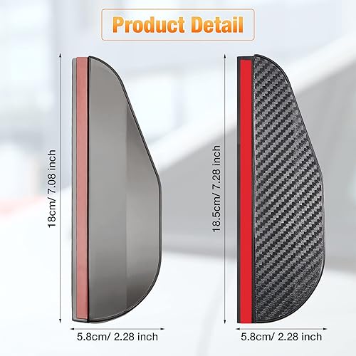 Miniatura 2 de 4 piezas de espejo de lluvia para cejas espejo retrovisor para cejas protector de visión trasera espejo lateral de cejas protector de lluvia espejo