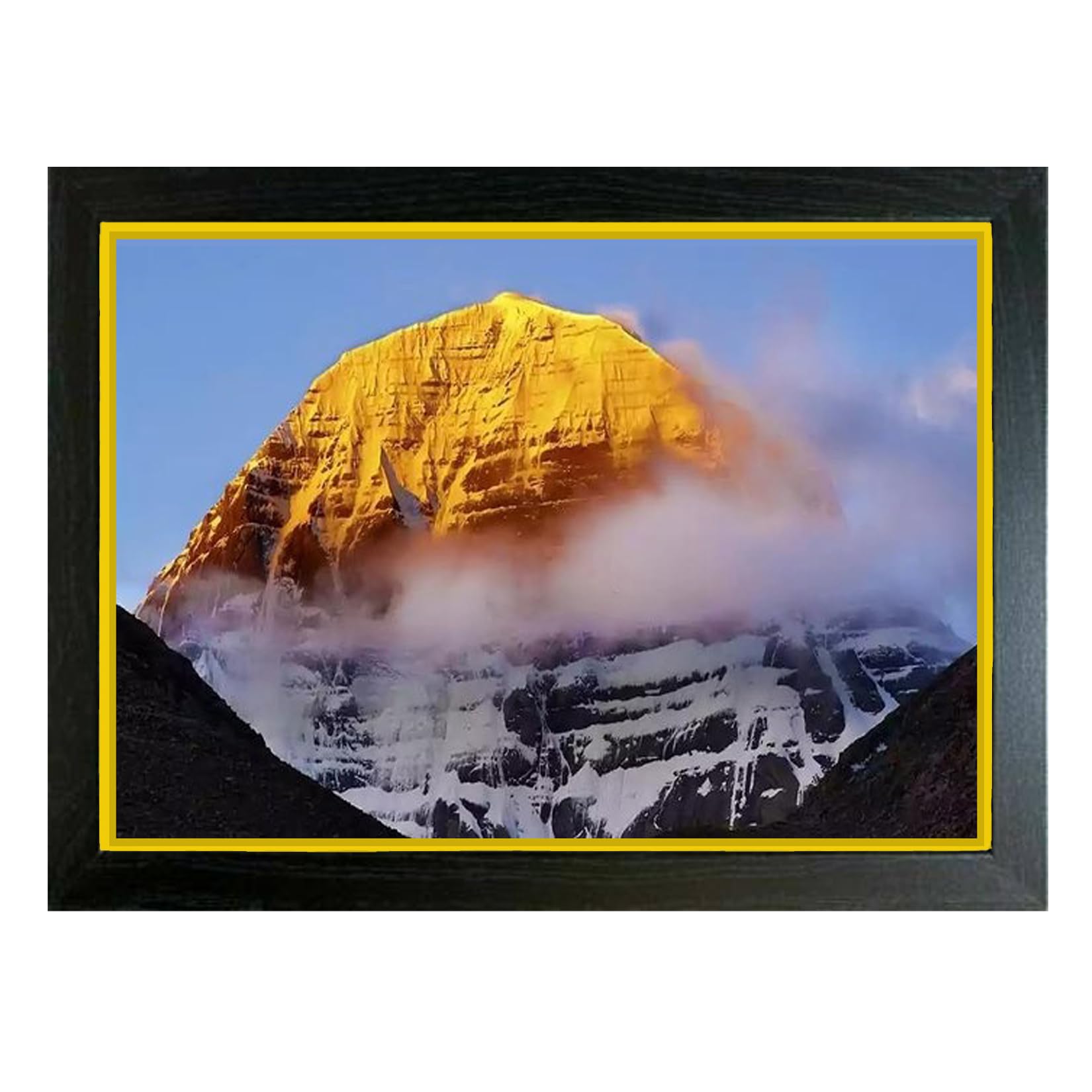 KAILASH PARVAT PHOTO FRAME SIZE 9 * 13 INCHES | ATTRACTIVE VIEW OF MOUNT LORD SHIVA MULTI COLOR-image-5