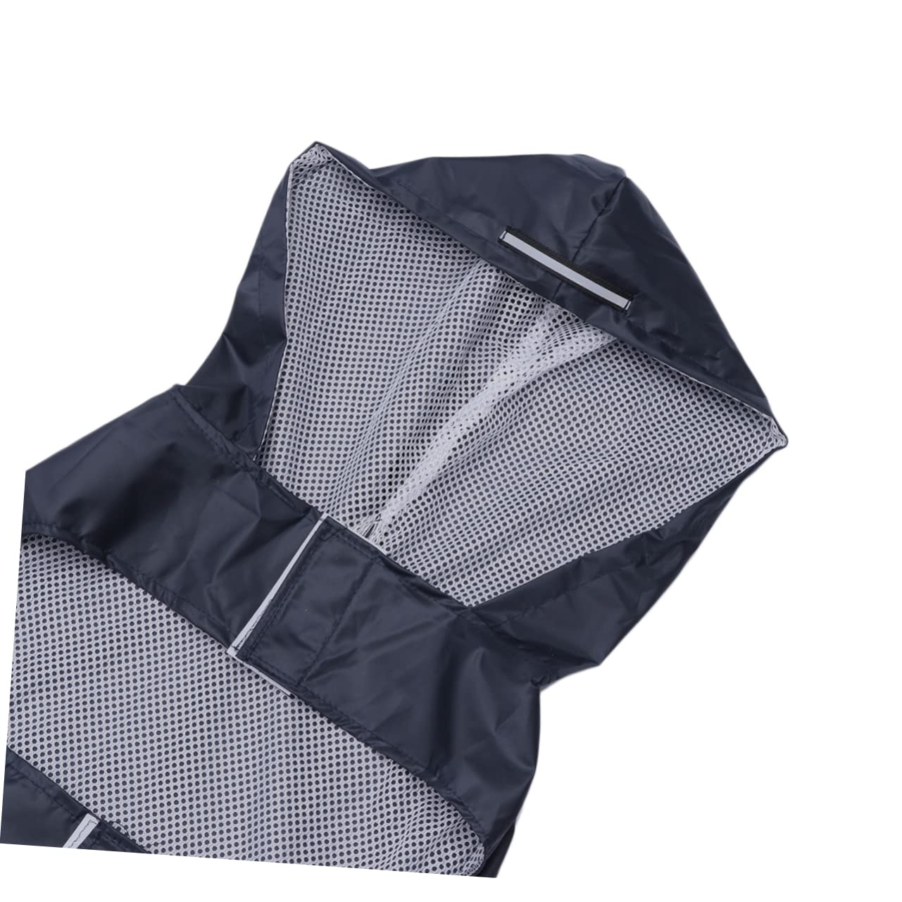 Sosoport 2pezzi Cappotto Riflettente Per Cani Di Grandi Mantellina Antipioggia Con Cappuccio e Design Nero