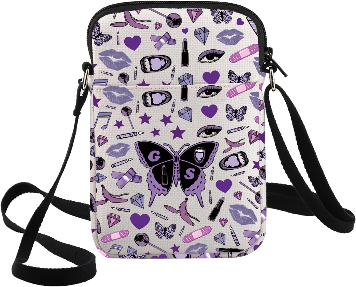 Singer Musical Crossbody Bag - Song Lyrics Fans Gift, Album Shoulder Bag, Concert Merchandise
