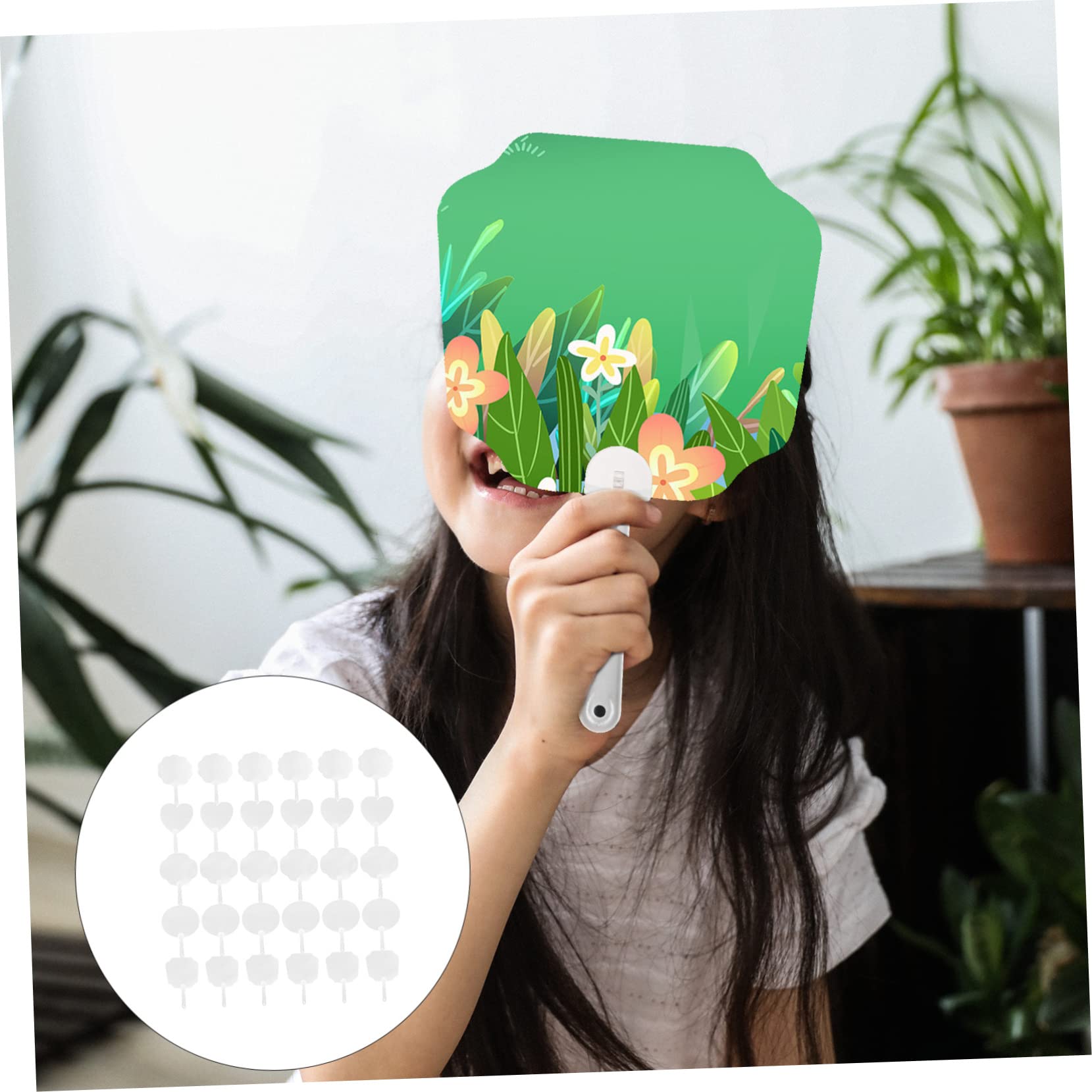 Ventaglio DIY Trasparente in Pvc 50 Pezzi per Disegno Ragazzo Ragazza | Disegno e Graffiti, Design Vuoto Misto, Migliora Abilità Manuale, Articolo per Attività Creative Stile Casuale