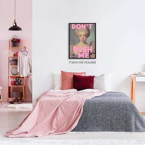 Miniatura 6 de Haitunone Arte de pared con texto en inglés "Don't Rush Me", póster estético victoriano, elegante, femenino, color rosa, para galería, sala de
