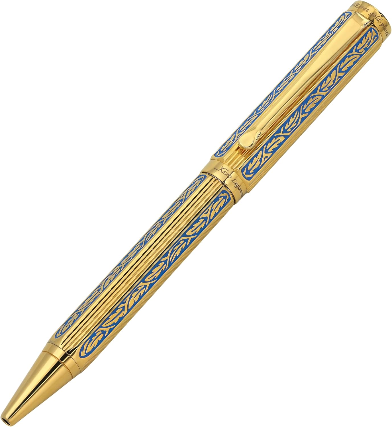 Xezo Legionnaire Twist Action Medium Point Ballpoint Pen. Diamond-Cut Engraved. Finely Hand-Etched. Individually Numbered. Chrome Plated