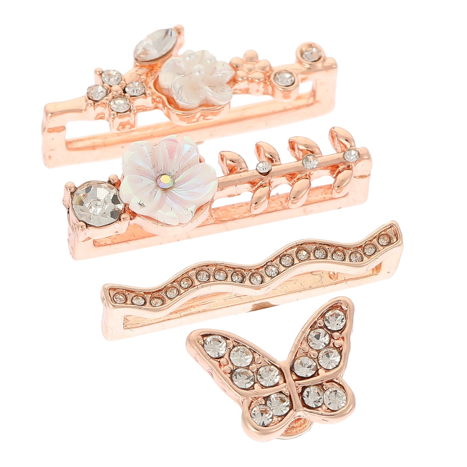 Hemobllo Watch Strap Charms Set including Silicone Decorative Rings and Rhinestone Butterfly for Smartwatch Band Accessories Lightweight Durable Fashionable