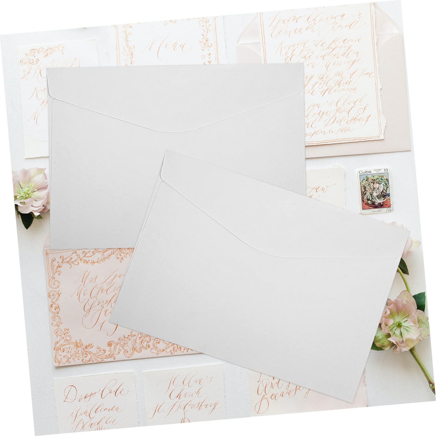 SHINEOFI Sobres Elegantes para Tarjetas de Felicitación de Papel Kraft 50 Unidades Sobres Decorativos de Papel Kraft para Fiestas