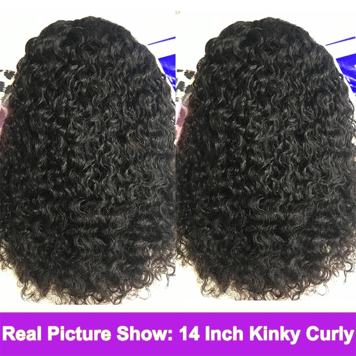 Natural Color Curly Human Hair Glueless Headband Wig