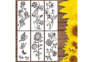 Garden Fence Large Flower Stencil for Artistic DIY Projects