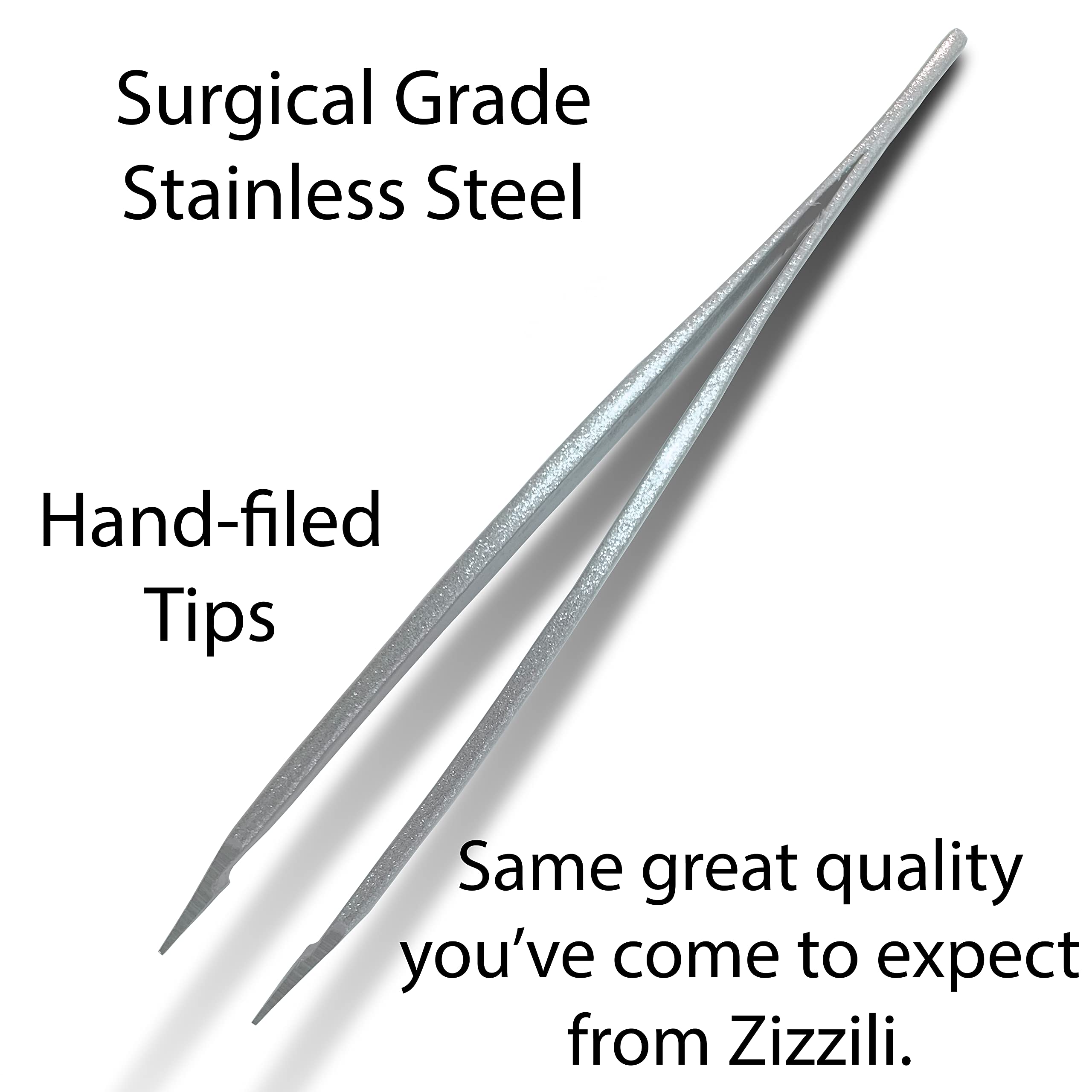 Zizzili Basics Mini pinzas inclinadas - Las mejores pinzas para la depilación facial y de cejas