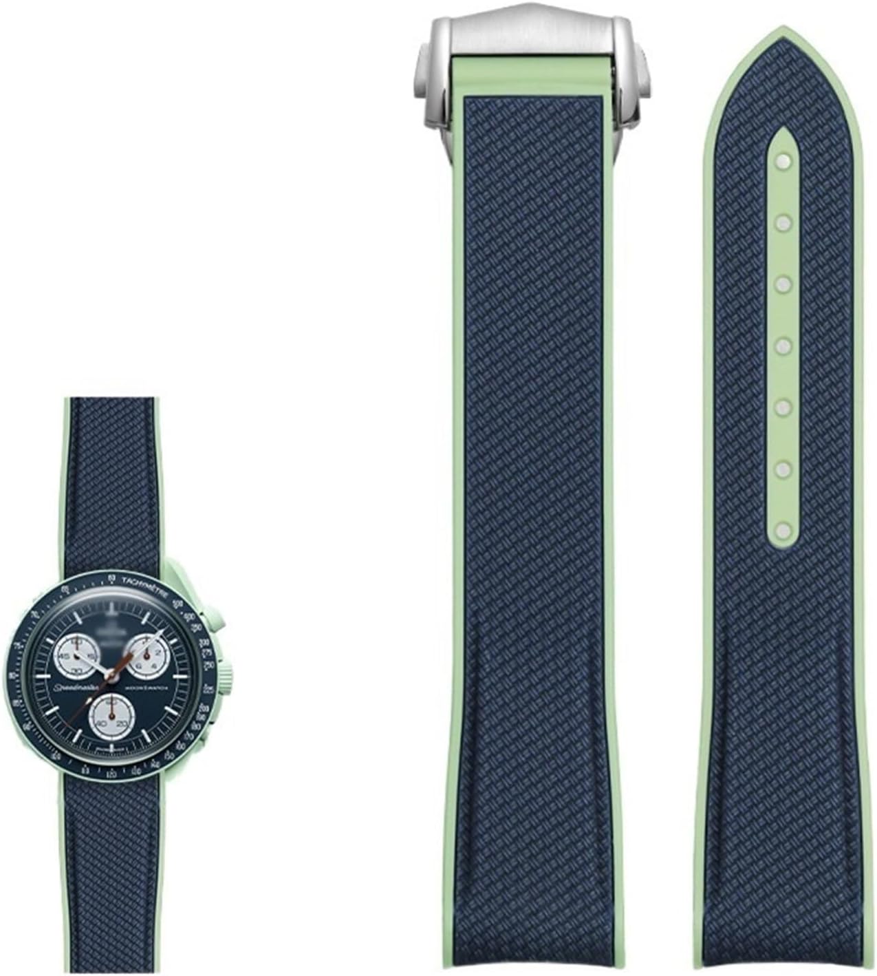 20mm Watch Strap For Omega X Swatch Joint MoonSwatch celestial Sports Curved End watches Band NEW Rubber Silicone Watchbands