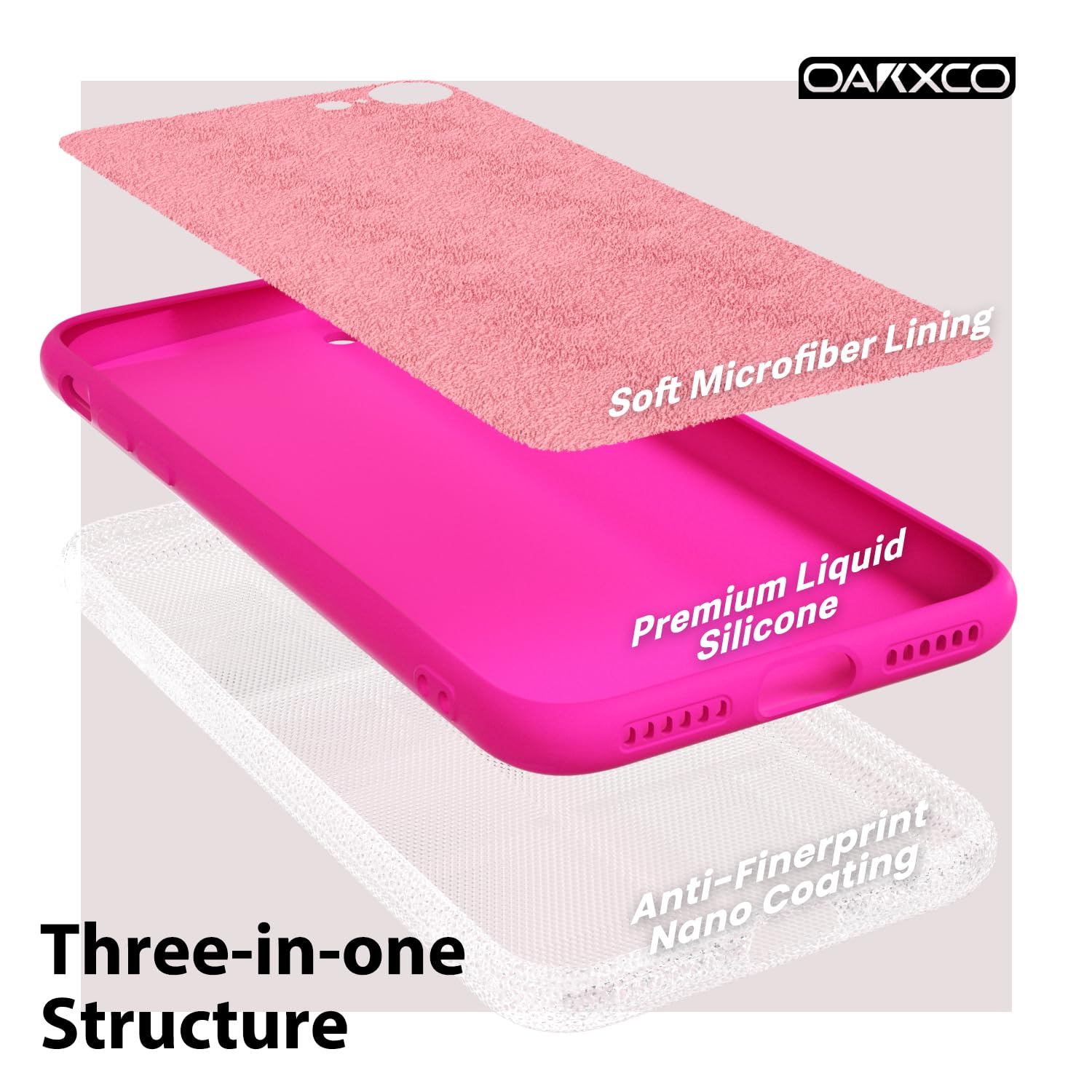 oakxco for iPhone 16 Pro Max Case Liquid Silicone, Soft Rubber Gel Elegant Aesthetic Basic Simple Cover, Cute Thin Slim TPU Matte Solid Color Plain Smooth Case for Women Girl, Light Pink — view 364