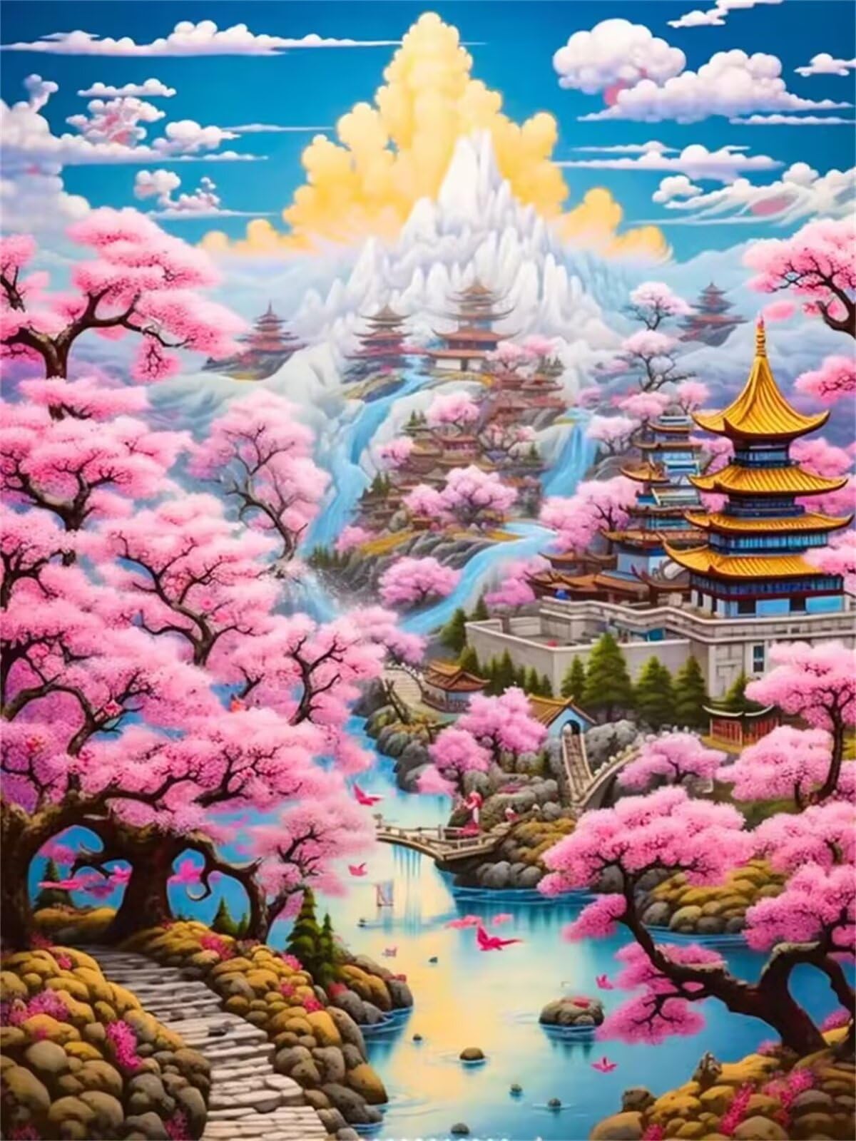 Puzzle 1200 Pezzi per Adulti Torre Fiori Gioco Educativo Divertimento Impossible Difficile Puzzle per Adulti 1200 Pezzi 75 x 50 cm