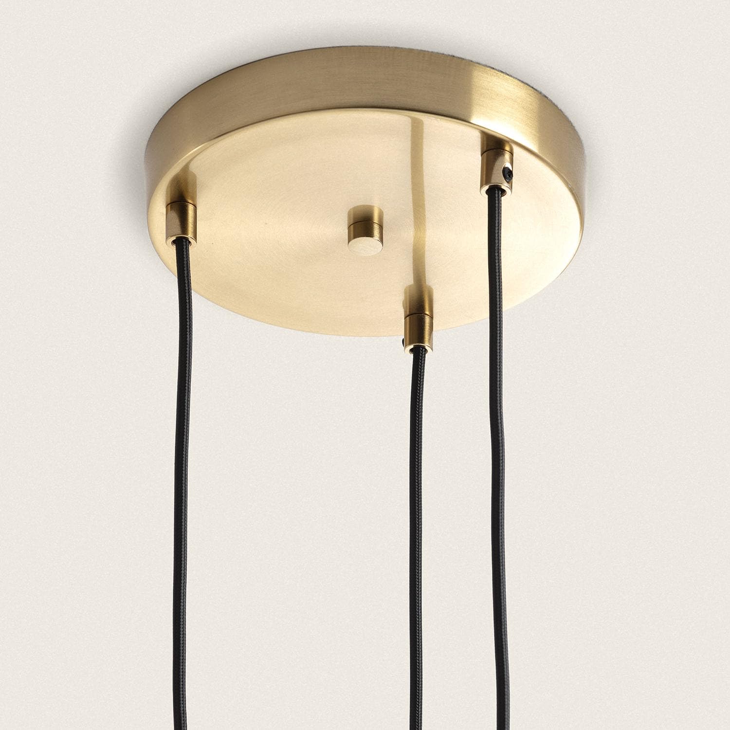 LEDKIA Lámpara Colgante Metal y Cristal Blas 3 Focos Multicolor