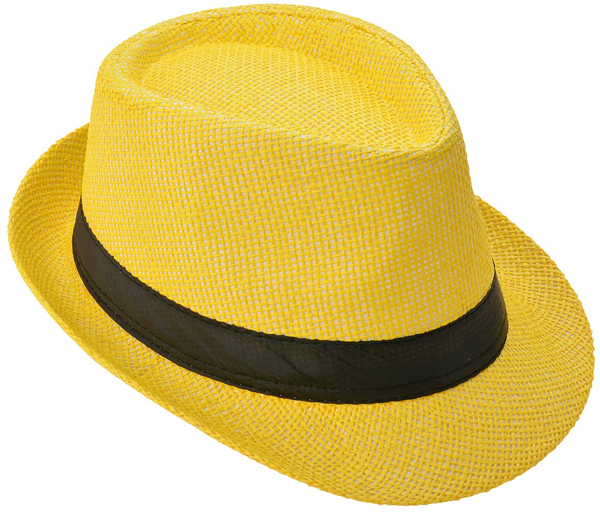 Miobo Straw Hat Fedora for Men Women Kids Trilby Sun Protection