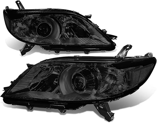 Auto Dynasty Par de faros delanteros de esquina transparente para carcasa ahumada, compatibles con Sienna XL30 11-20