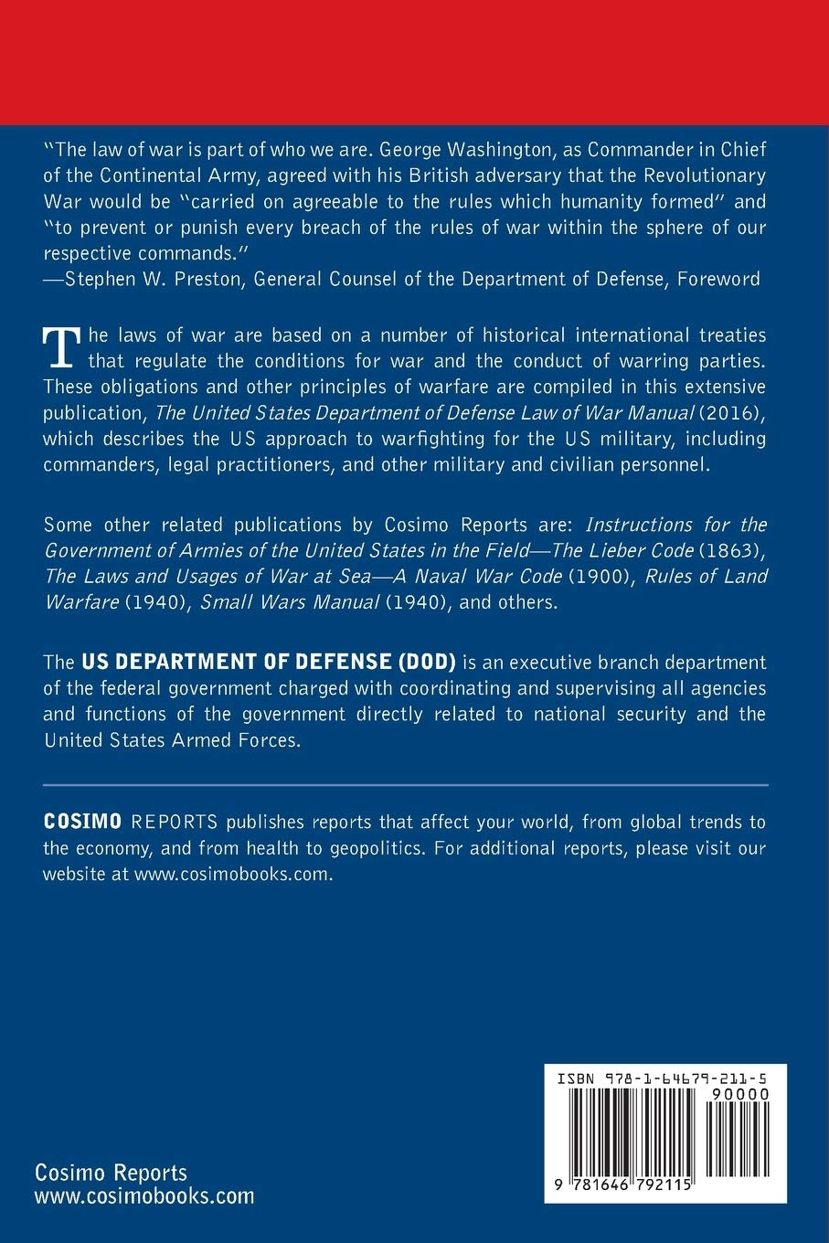 The United States Department of Defense Law of War Manual