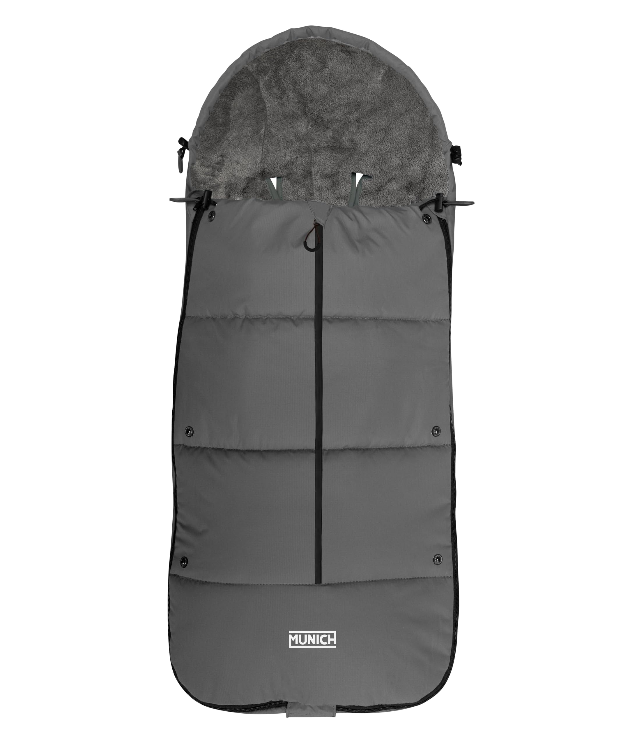 Munich Mun15 Universal-Fußsack für den Winter, hält das Baby warm, wasserdichter Fußsack für Kinderwagen (grau)