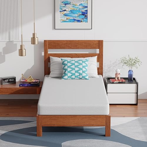 Miniatura 31 de PayLessHere - Colchón de espuma viscoelástica de 8 pulgadas con gel de enfriamiento infundido con té verde, certificado CertiPUR-US, colchón