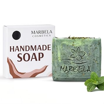 Marbela Cosmetics Fresh Forest Handmade Soap Bar - Made in USA, Vegan Friendly, Palm Oil Free, Natural Bar Soap - Gentle Face & Body Soap for Daily Skin Care, Moisturizing & Nourishing - 3.5 oz