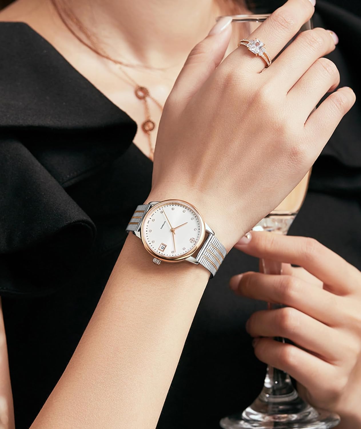 BINLUN Stainless Steel Watch Bands, Ultra Thin Metal Replacement Straps for Men Women, 12/14/16/18/20/22mm