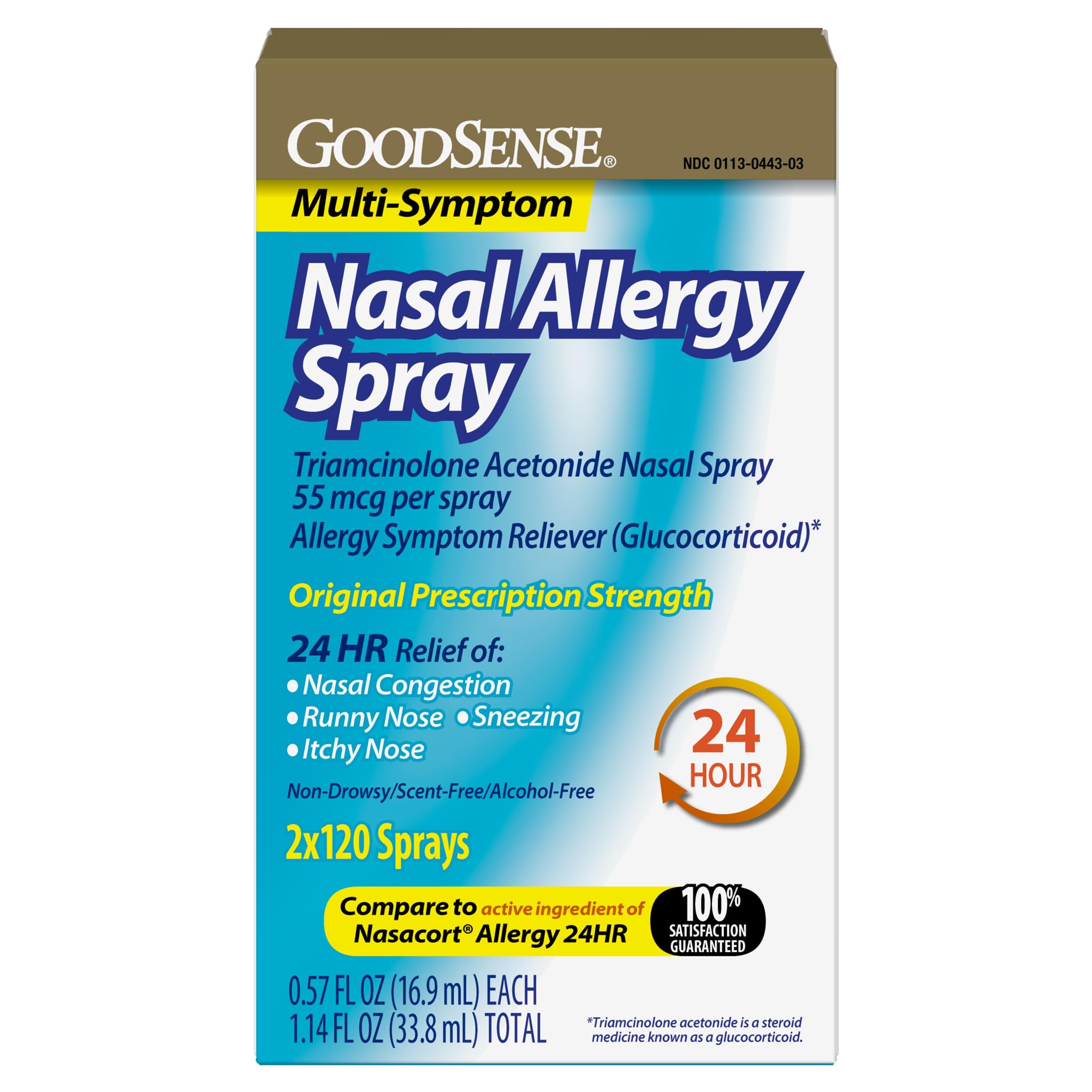 GoodSense Allergy Nasal Spray, Triamcinolone Acetonide 55 mcg, 0.57 Fl Oz — Amazon image 9