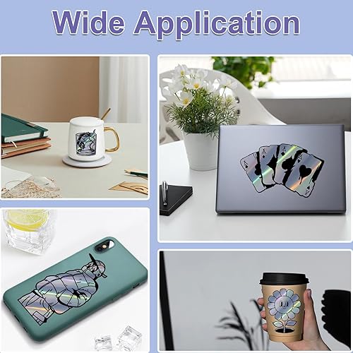 Miniatura 4 de Papel adhesivo de vinilo imprimible de alta calidad para impresora de inyección de tinta, 20 hojas de 8.5 x 11 pulgadas, impermeable, se seca