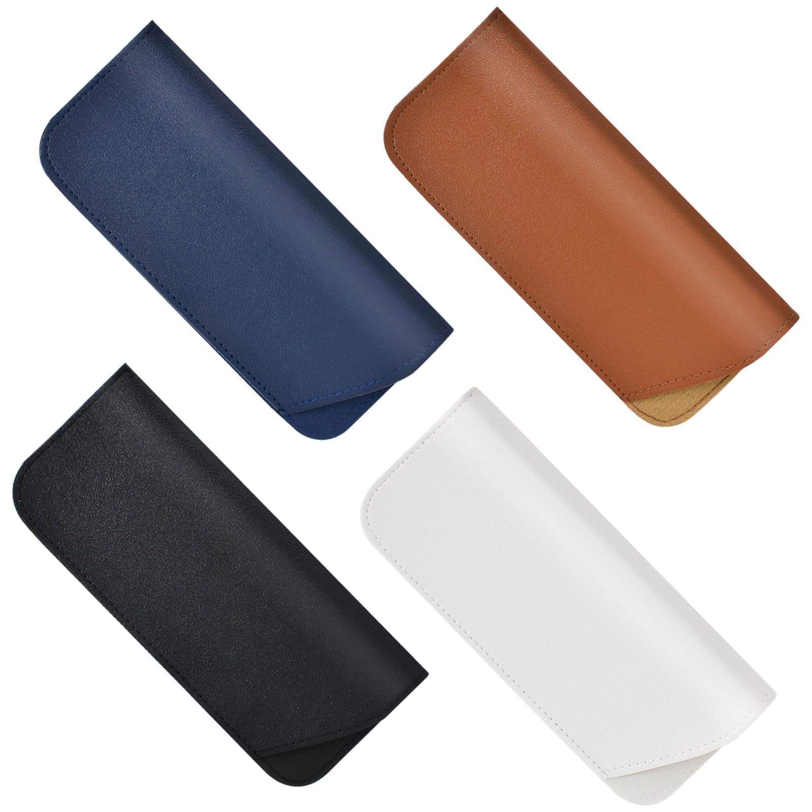 Disnace 4 Funda Gafas Piel,Estuche Gafas Portatil, Estuche Gafas Piel,Porta Gafas Para Hombres/Mujeres