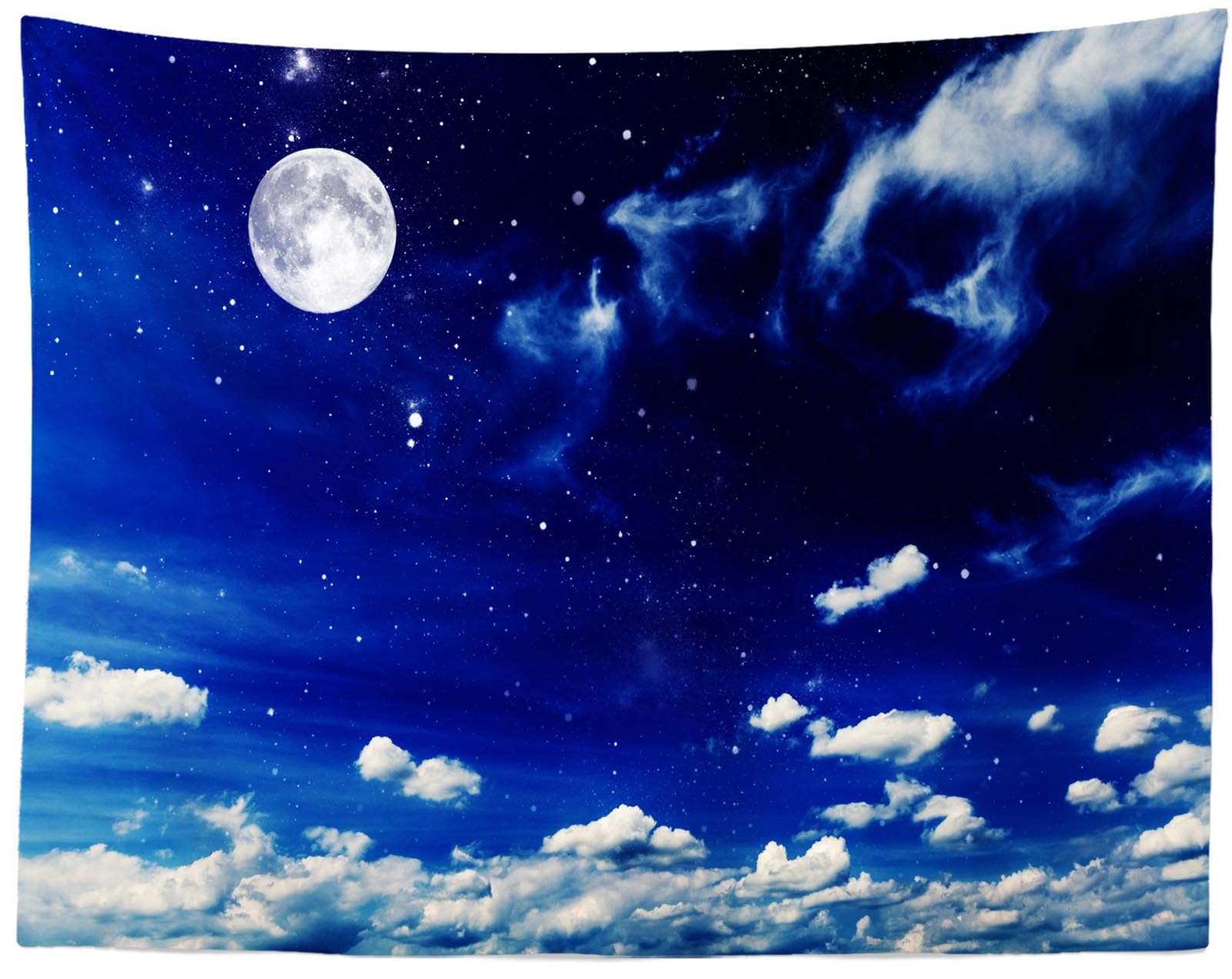 Renaiss 4.5x3m Ciel étoilé Photographie Fond Nuit Ciel Étoiles Nuages Toile De Fond Baby Shower Enfants Adultes Fête d'anniversaire Décoration Bannière Photo Studio Props