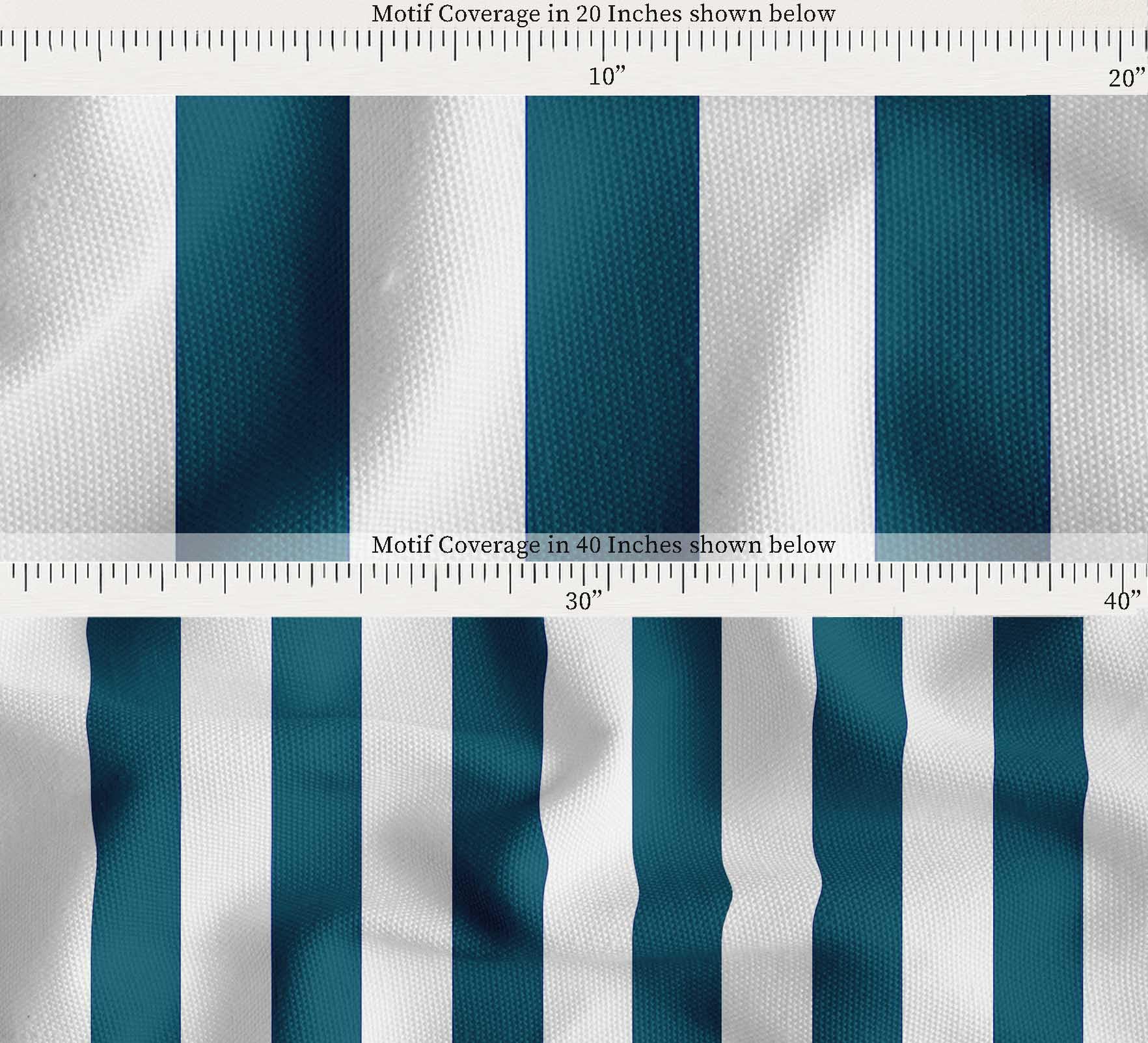 Soimoi Tela impermeable con estampado de rayas | Material para exteriores por 10 metros | Resistente al desgarro y a los rayos UV | Ideal para bolsos, ropa impermeable, funda, cortinas y toldos - Azul