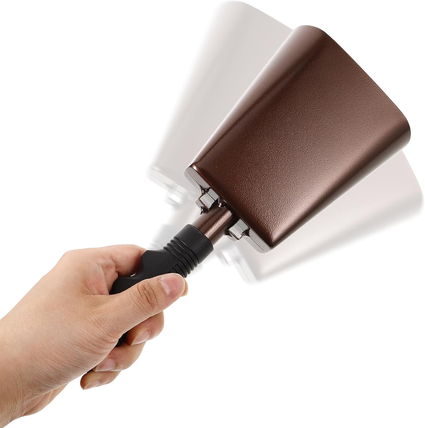 Vaguelly Cowbell Noise Maker with Handle, Pair of Metal Cowbells for Sporting Events, Football Games, and Party Cheering Hand Bells for Fan Support and Game Day Celebration