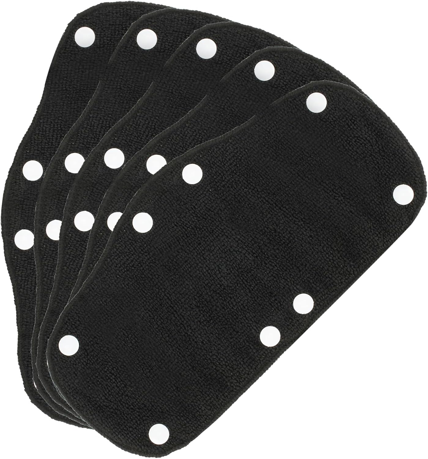5 Pcs Hard Hat Sweatbands, Hard Hat Liners Sweat Bands Washable, Reusable Cotton Black Hardhat Sweatband Liners Snap-on Sweat Pads Replacement for Helmet Accessories