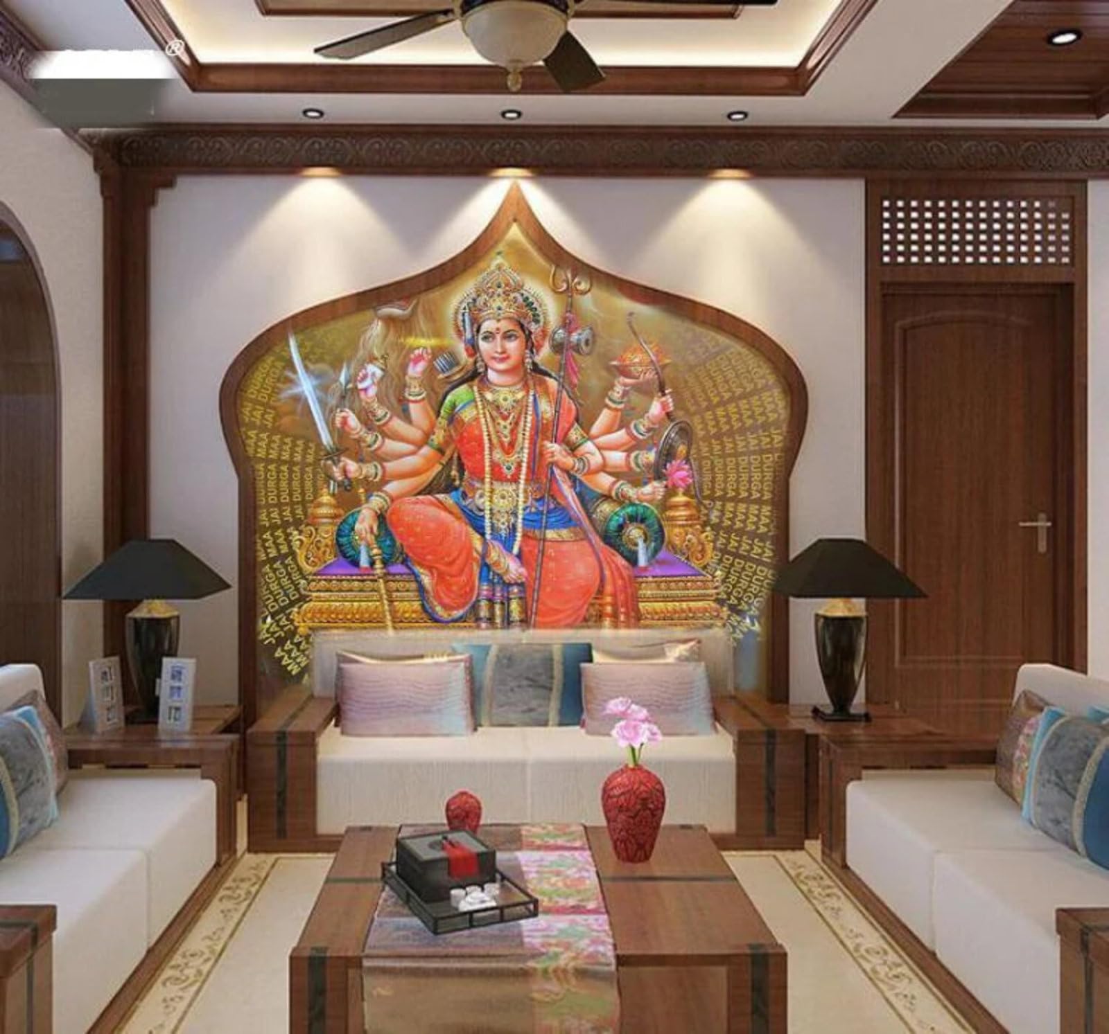 Wallpaper-3D-Xlm 150Cm×105Cm(B×H) Vintage Classical Indian Figures Religious 3D Wallpaper Easy Install Feature Office Living Room Sofa Bedroom Tv Background Wall Decoration-150Cm×105Cm
