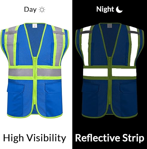 Miniatura 2 de Chaleco de seguridad personalizado para mujeres, chaleco personalizado, seguridad de alta visibilidad para hombres