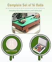 Vista 4 de Mini bolas de billar, juego de 16 bolas de billar, billar de mesa de billar de 1-1/4 pulgadas, mini bolas de billar de resina, bola de entrenamiento