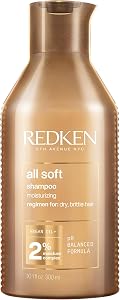 Redken All Soft Shampoo, For Dry/Brittle Hair, Moisturizes & Provides Intense Softness and Shine, With Argan Oil