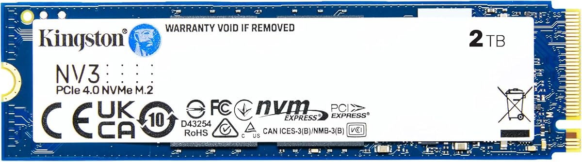 NV3 2TB M.2 2280 NVMe SSD | PCIe 4.0 Gen 4x4 | Up to 6000 MB/s | SNV3S/2000G | PCIe 4.0 Gen 4x4, Up to 6000 MB/s, SNV3S/2000G, 6000 MB/s