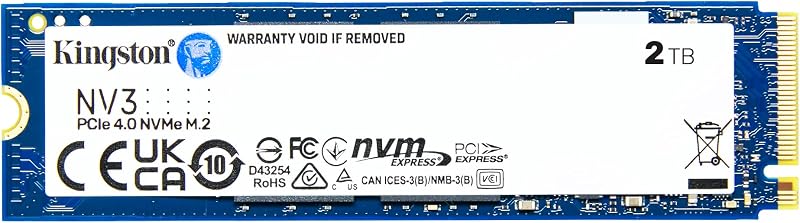 NV3 2TB M.2 2280 NVMe SSD | PCIe 4.0 Gen 4x4 | Up to 6000 MB/s | SNV3S/2000G | PCIe 4.0 Gen 4x4, Up to 6000 MB/s, SNV3S/2000G, 6000 MB/s