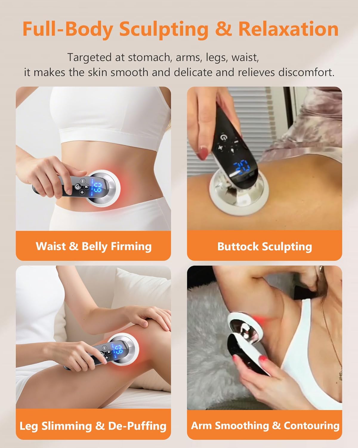 Body Sculpting Machine - Professional Cordless Handheld Body Shaping Massager Tool - Suitable for Belly, Waist, Arms, Leg, Home Tool for Women - Image 4