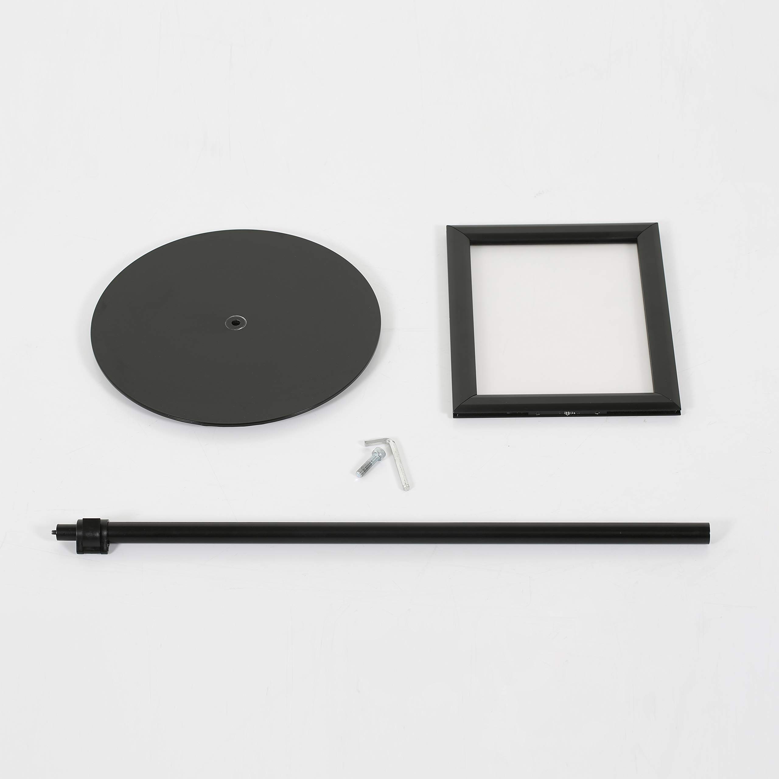 Soporte ajustable para carteles de doble cara, de aluminio, placa de acero pesada, uso vertical y horizontal con marco, color Negro DIN A4