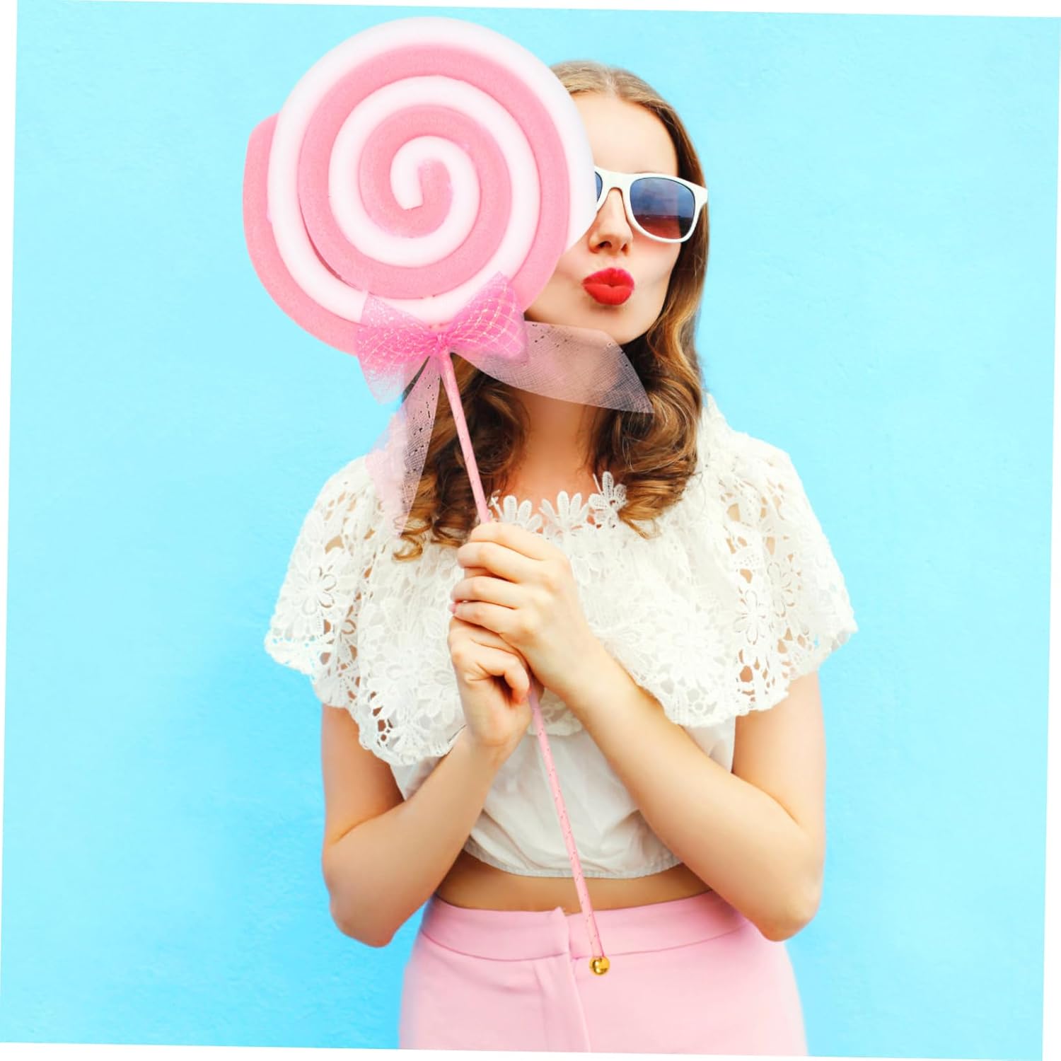 2pcs Large Simulation Lollipop Props for Party Candy Decorations Photo Prop DIY Craft Safe