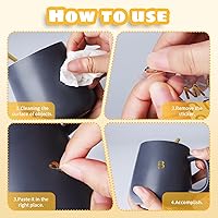 Vista 4 de 7 hojas de calcomanías de letras doradas, autoadhesivas del alfabeto de 1 pulgada, calcomanías de graduación para manualidades, álbumes de recortes