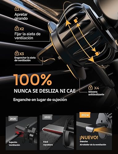 Miniatura 5 de AINOPE Soporte de Montaje de Teléfono para Rejilla de Ventilación del Automóvil para iPhone 17 Pro Max Montaje para Automóvil [Diseño Deslizante]